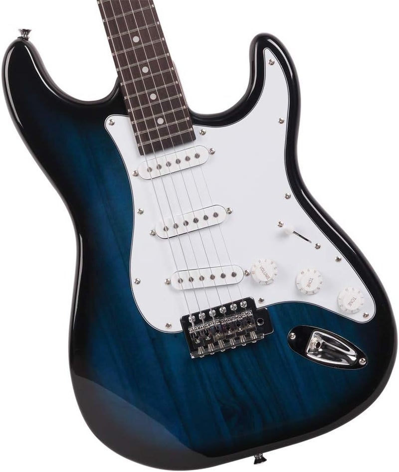 Kcelarec 38 Inch Electric Guitar, Rosewood Fingerboard Electric Guitar, w/Picks, Strap, Cord, Bag, Tremolo Arm, for Beginner and Intermediate Performer (Blue) - Image 2